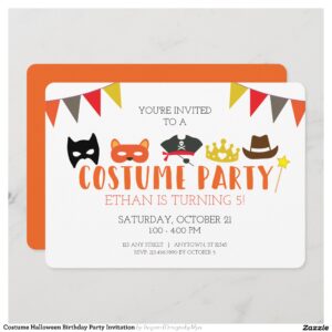 Costume Halloween Birthday Party Invitation