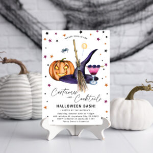 Costumes & Cocktails Adult Halloween Party Invitation