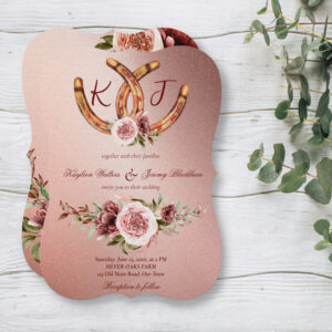 Country western boho rustic wedding invite