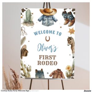 Cowboy Rodeo Party Welcome Sign