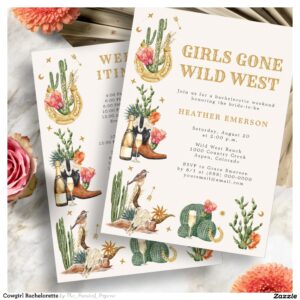 Cowgirl Bachelorette Invitation