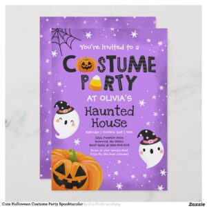 Cute Halloween Costume Party Spooktacular Invitation
