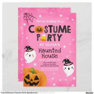 Cute Halloween Costume Party Spooktacular Invitation