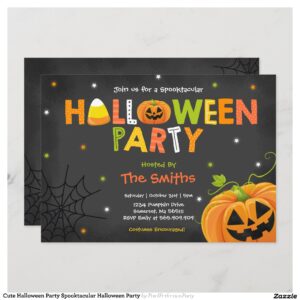 Cute Halloween Party Spooktacular Halloween Party Invitation