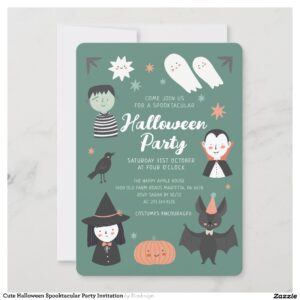 Cute Halloween Spooktacular Party Invitation