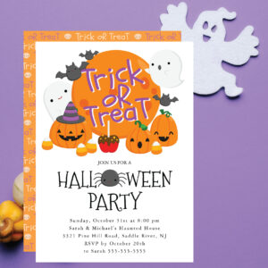 Cute Kids Halloween Party Invitation
