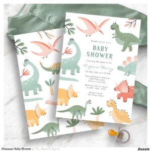 Dinosaur Baby Shower Invitation