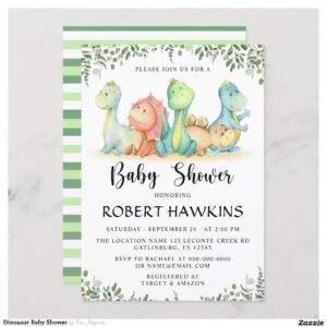Dinosaur Baby Shower Invitation