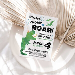 Dinosaur Birthday Invitation