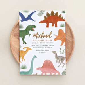 Dinosaur Birthday Party Invitation