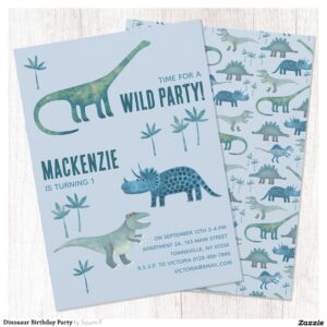 Dinosaur Birthday Party Invitation