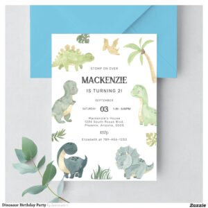 Dinosaur Birthday Party Invitation