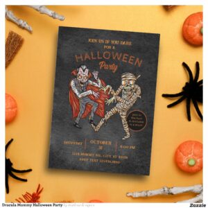 Dracula Mommy Halloween Party Invitation