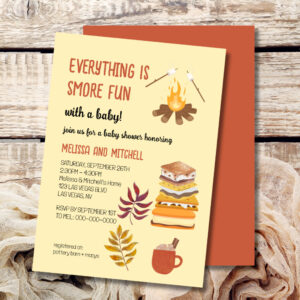 Everything is smore fun campfire Baby Shower Invitation
