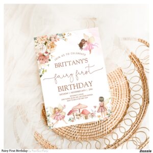 Fairy First Birthday Invitation