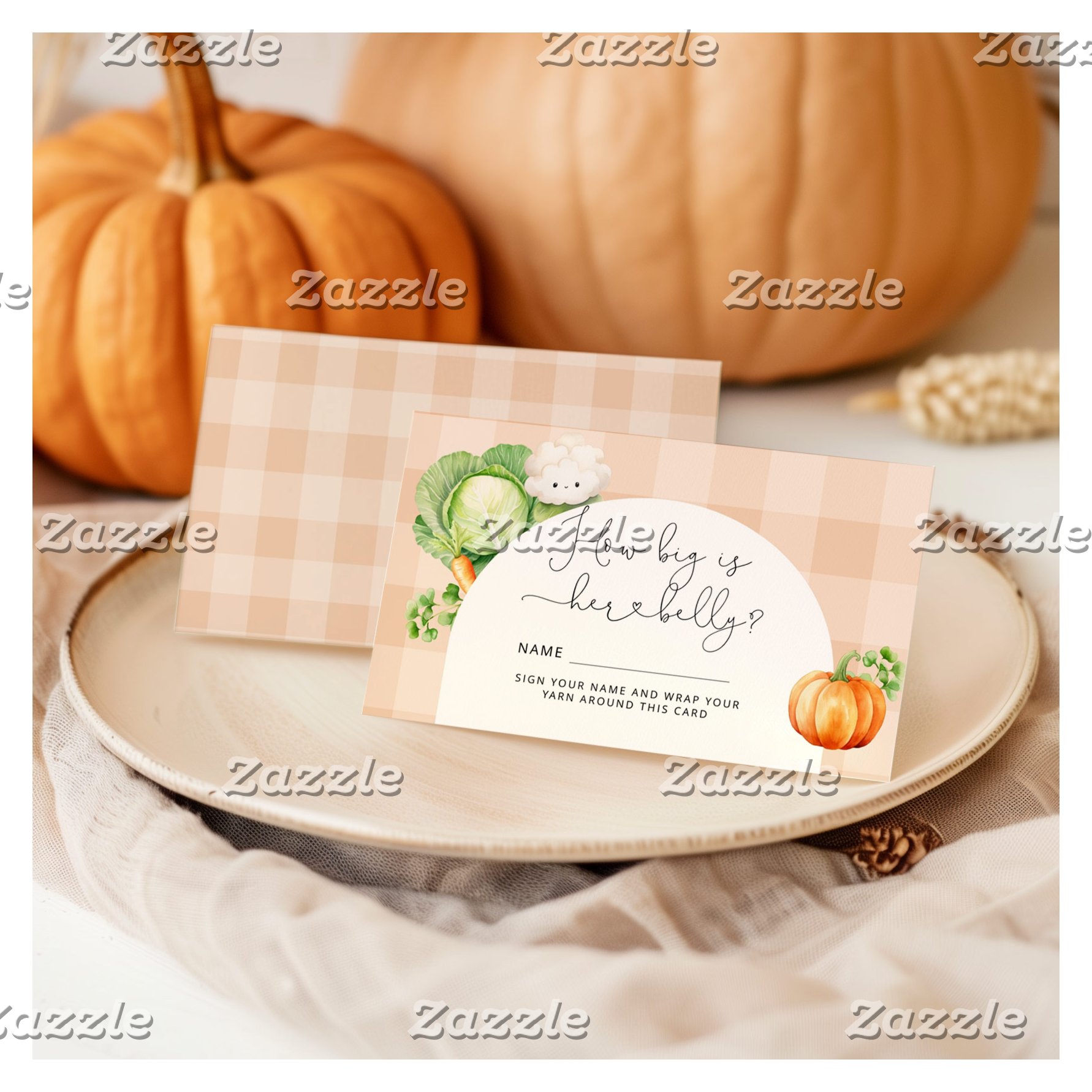 Fall Locally grown How big is mommys belly Enclosure Card