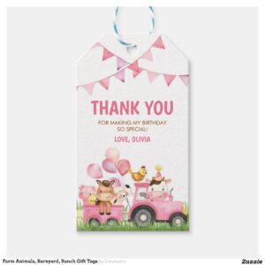 Farm Animals, Barnyard, Ranch Gift Tags