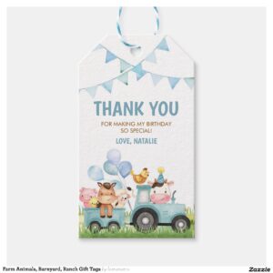 Farm Animals, Barnyard, Ranch Gift Tags