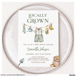 Farmers Locally Grown Baby Shower Invitation