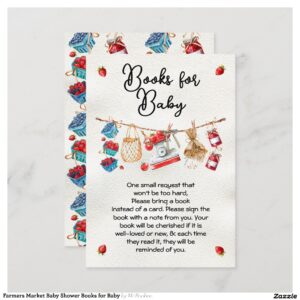Farmers Market Baby Shower Books for Baby Invitation