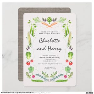 Farmers Market Baby Shower Invitation