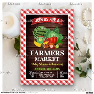 Farmers Market Baby Shower Invitation