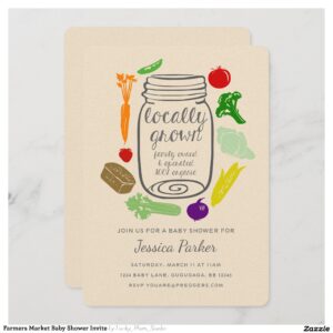 Farmers Market Baby Shower Invite