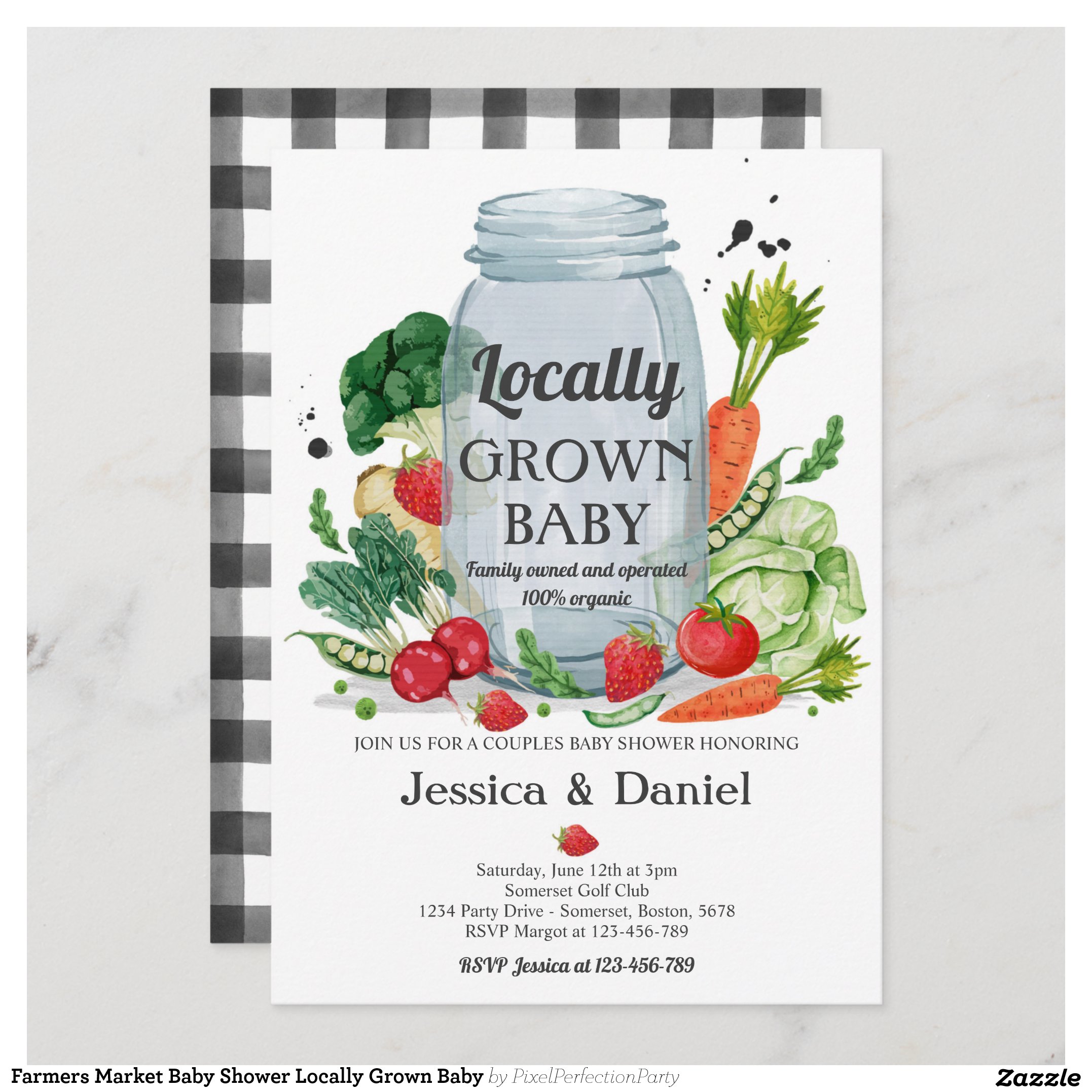 Farmers Market Baby Shower Locally Grown Baby Invitation