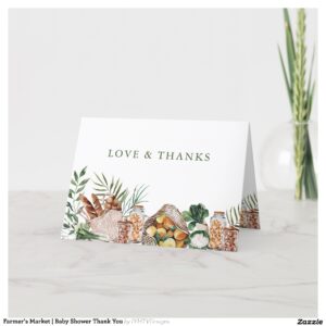 Farmer's Market Baby Shower Thank You