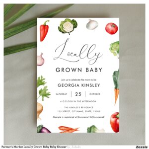 Farmer's Market Locally Grown Baby Baby Shower Invitation