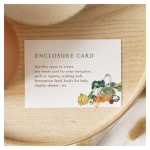 Farmers Market Theme Bridal Shower Custom Enclosure Card