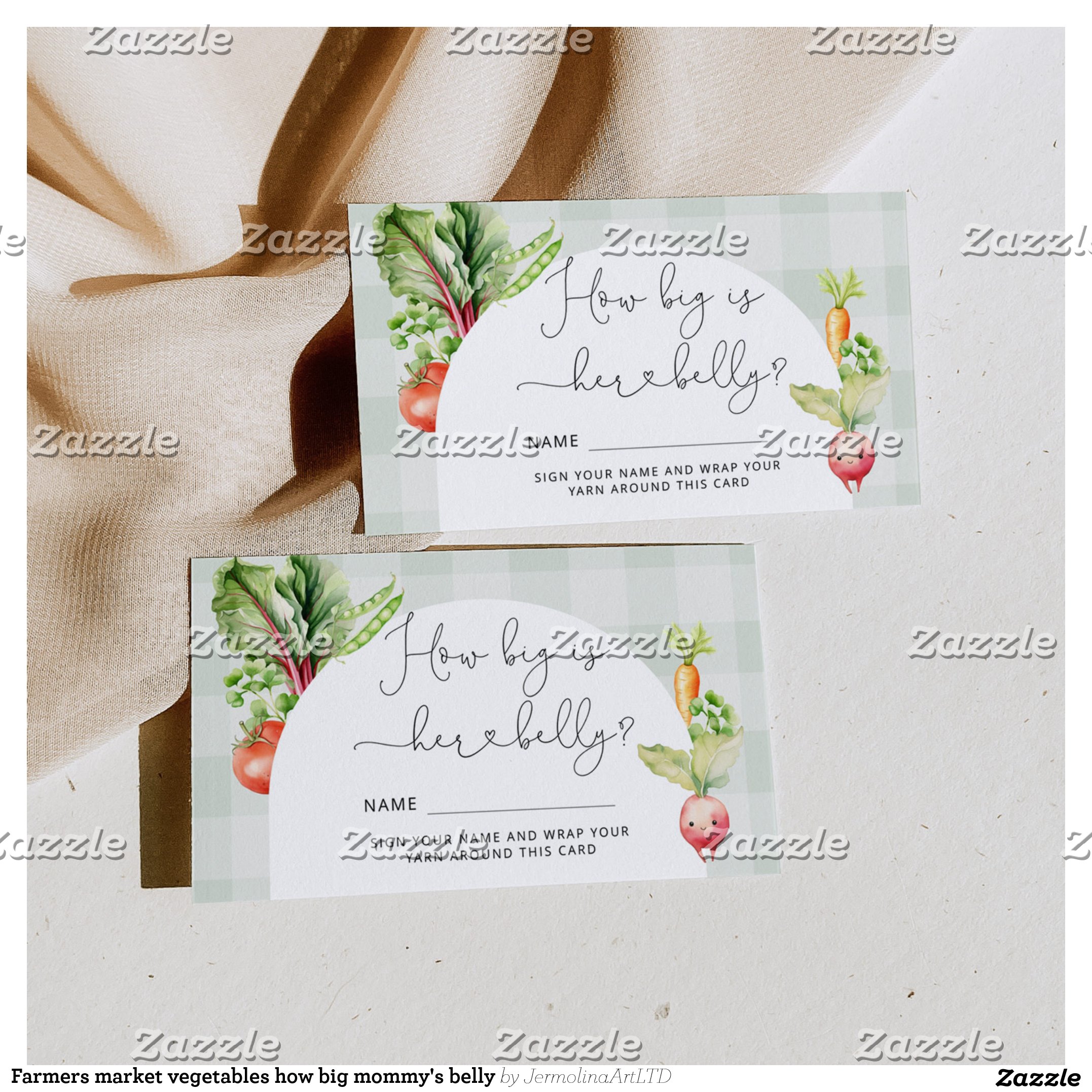 Farmers market vegetables how big mommy's belly enclosure card