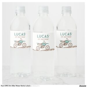 Fast ONE Dirt Bike Water Bottle Labels