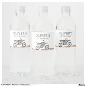 Fast ONE Dirt Bike Water Bottle Labels