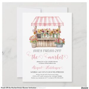 Fresh Off the Market Bridal Shower Invitation