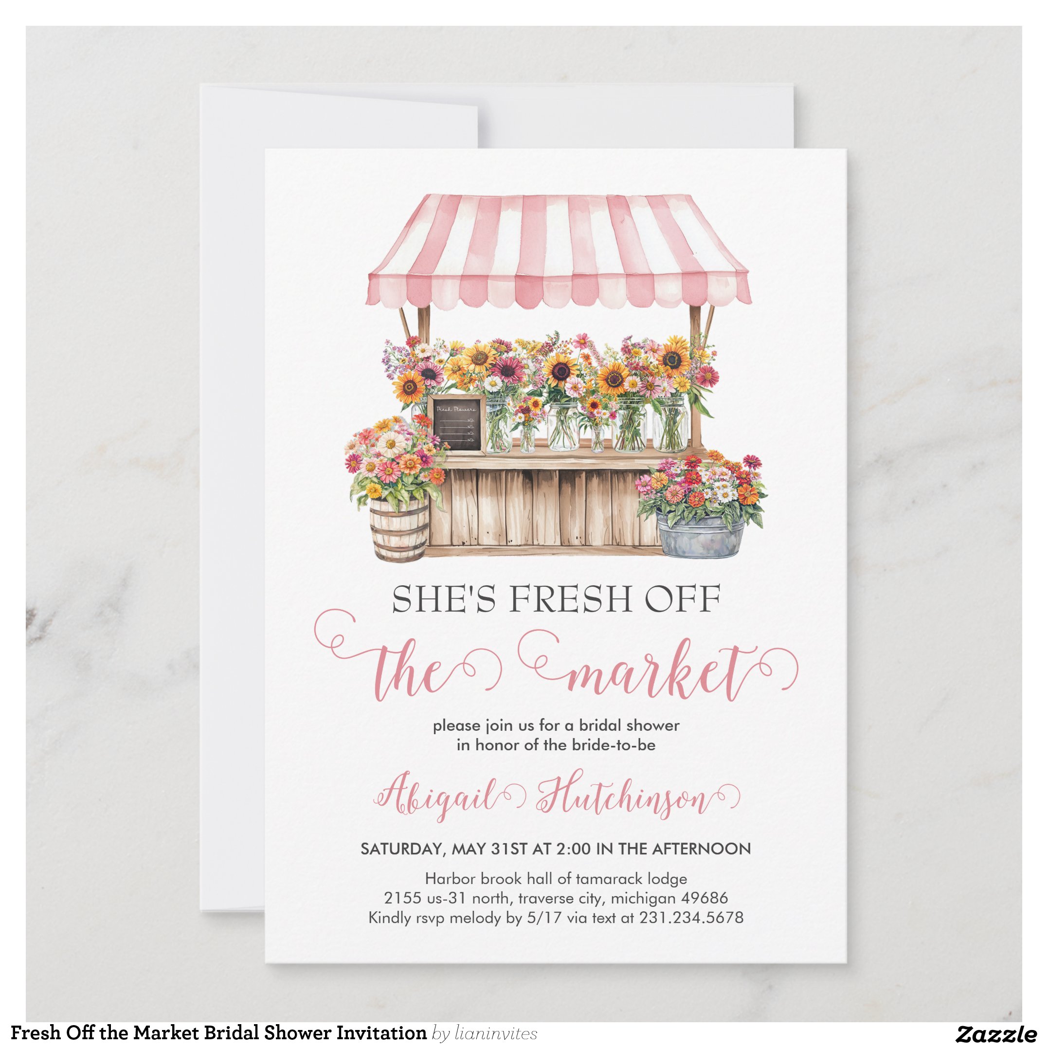 Fresh Off the Market Bridal Shower Invitation