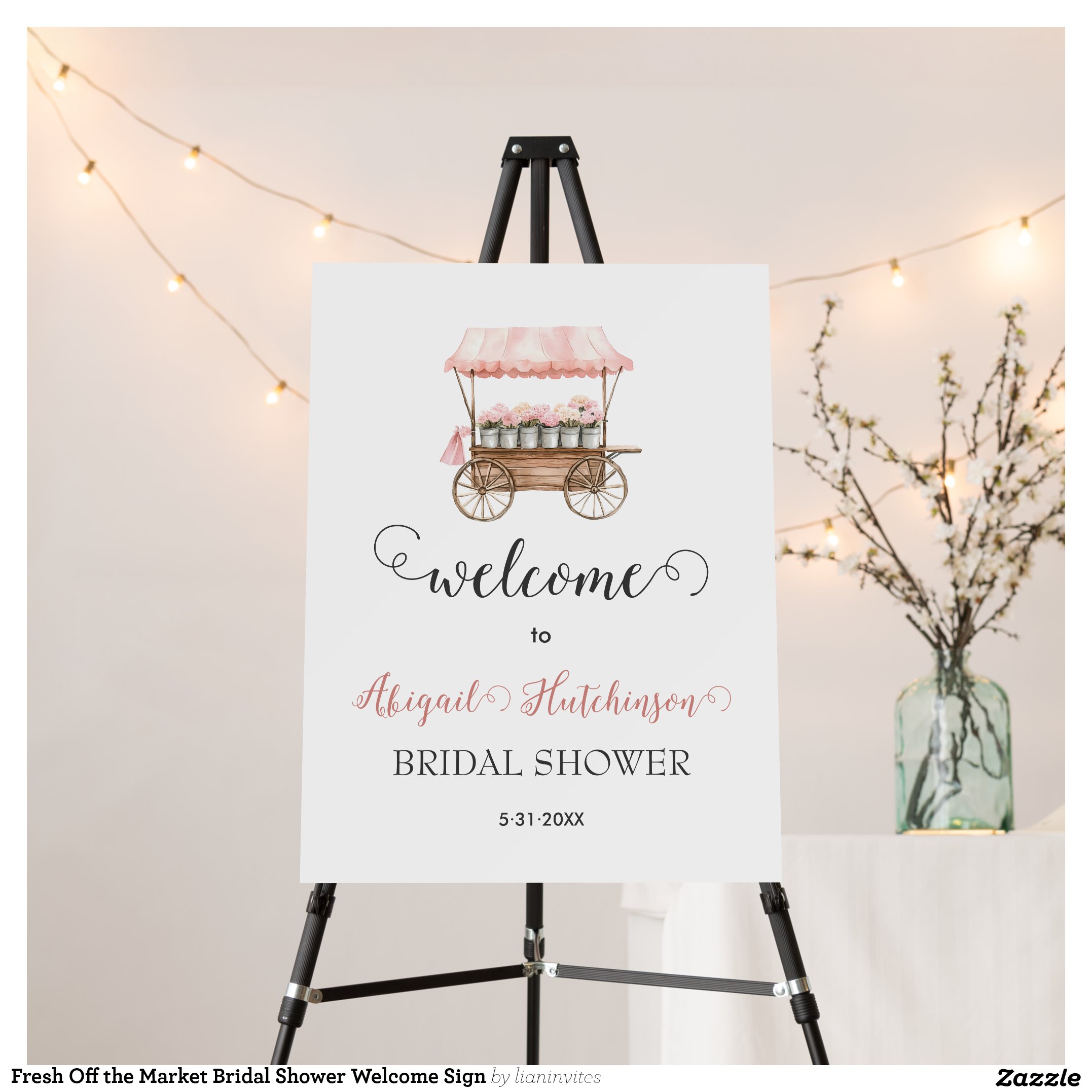 Fresh Off the Market Bridal Shower Welcome Sign