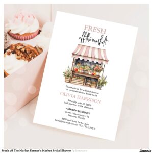 Fresh off The Market Farmer's Market Bridal Shower Invitation