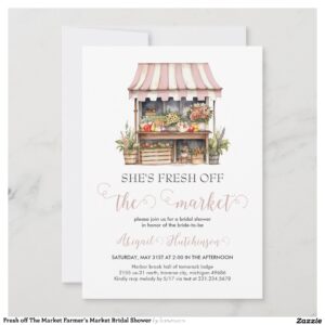 Fresh off The Market Farmer's Market Bridal Shower Invitation