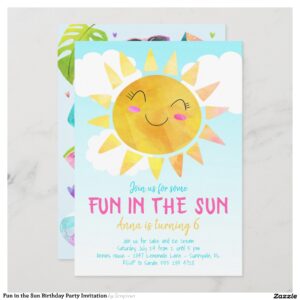 Fun in the Sun Birthday Party Invitation