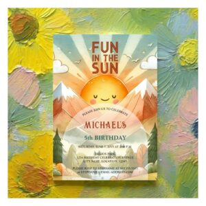 Fun In The Sun Birthday Party Invitation