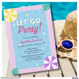 Fun Summer Sweet 16 Party! Invitation