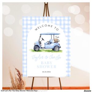 Golf Let's Par-Tee Baby Shower Welcome Sign