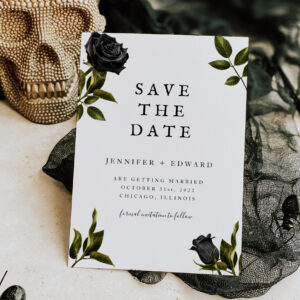 Gothic Halloween Wedding Save The Date