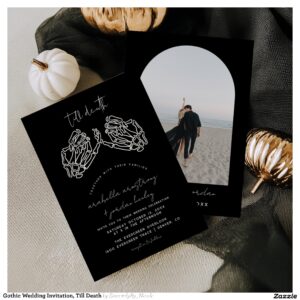 Gothic Wedding Invitation, Till Death Invitation