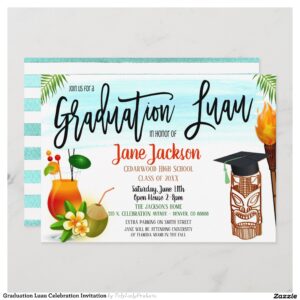 Graduation Luau Celebration Invitation