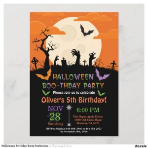 Halloween Birthday Party Invitation