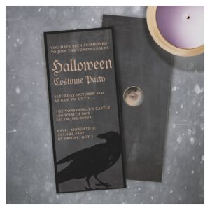 Halloween Black Crow Party Invitation