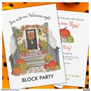 Halloween Block Party Invitation