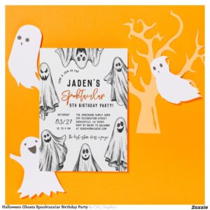 Halloween Ghosts Spooktacular Birthday Party Invitation